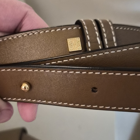 Loewe Light Beige And Taupe Leather Women's Bag HAMMOCK SMALL - Picture 7 of 8